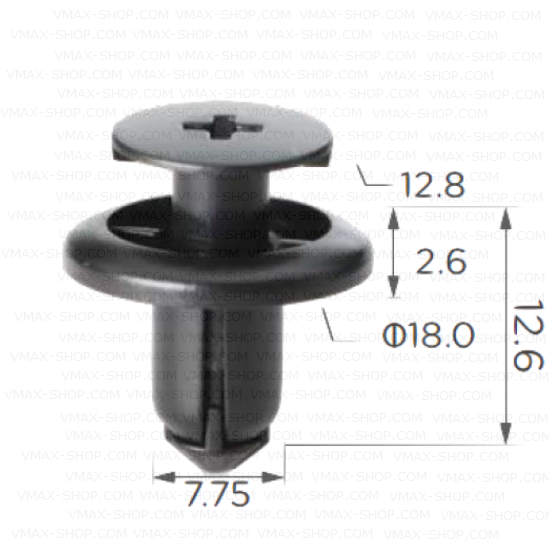 KKD-1647 Крепеж връх брони фар калници двигател Kia Hayundai Subaru
