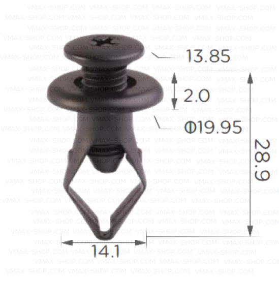 KKD-1648 Щипка предна броня Hayundai