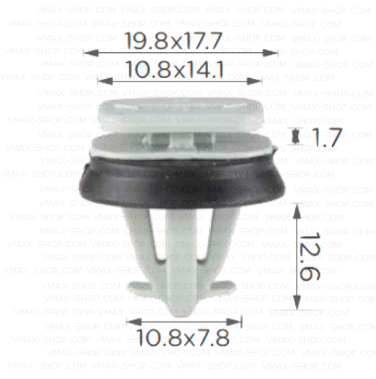 KKD-1672 Щипка крепеж колони до стъклото Iveco