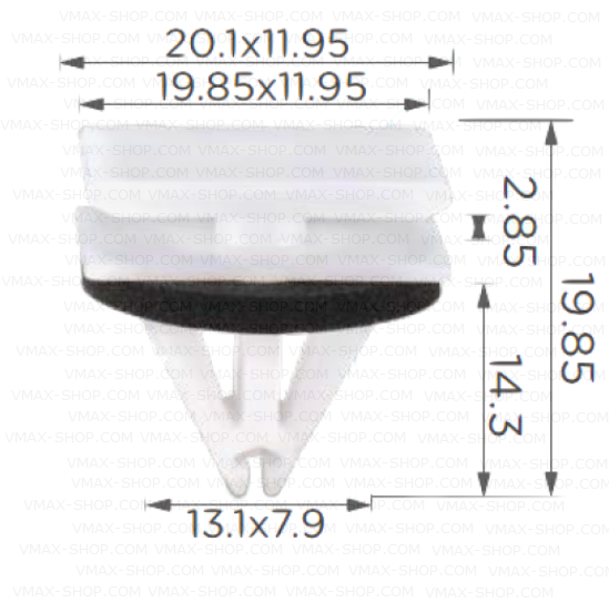 KKD-1676 Щипка калници и външни лайсни прагове Opel