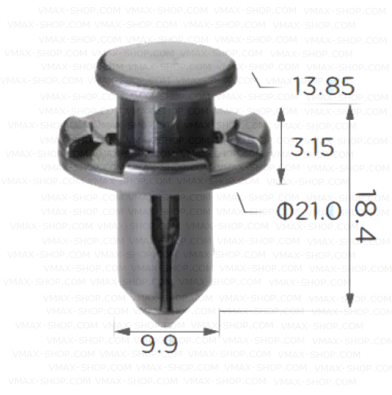 KKD-1680 Щипка броня решетка лайстни двигател Subaru