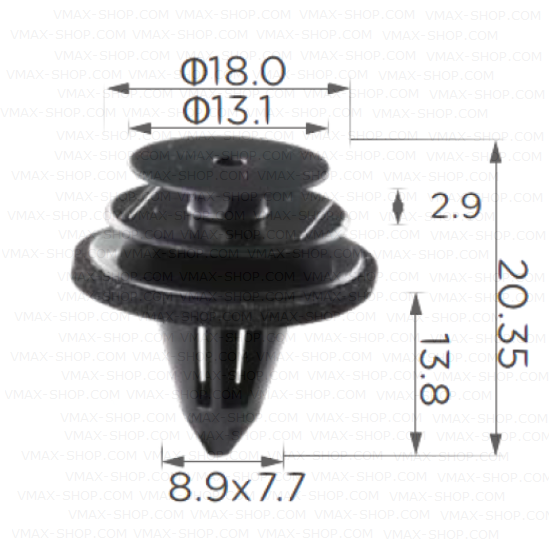 KKD-1684 Щипка панели врати и тапицерия таван Nissan