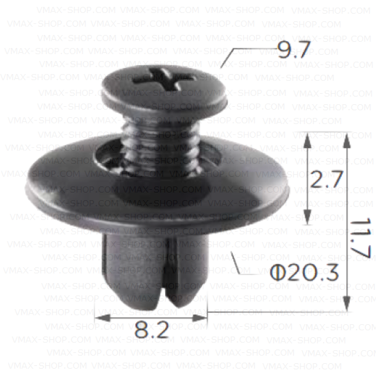 KKD-1688 Щипка Капаци двигателния отсек и багажник Toyota