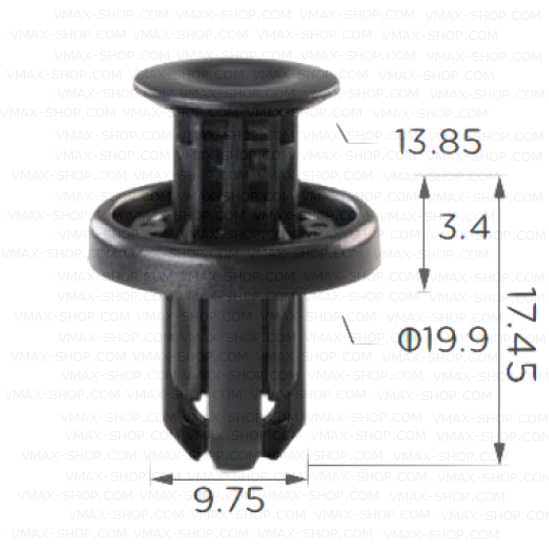 KKD-1691 Щипка броня калници маска спойлер Honda