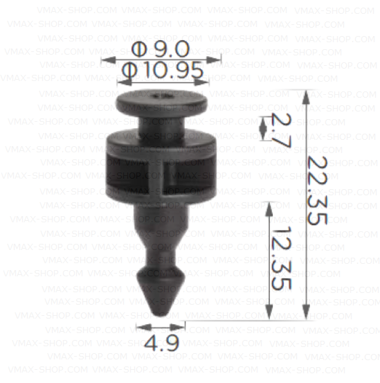 KKD-1701 Щипка крепеж заден стоп Mercedes VW
