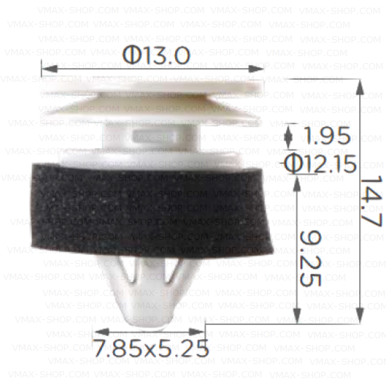 KKD-1703 Щипка уплътнения на предните и задните врати Audi