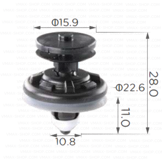 KKD-1704 Щипка панел врата VW