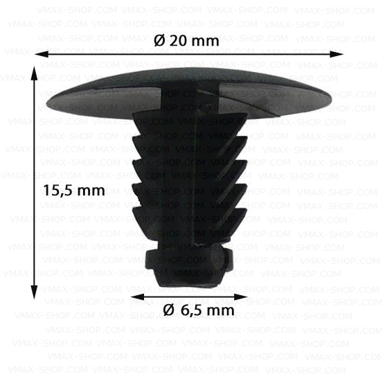 KKD-1804 Щипка обшивка багажника и капака  Opel