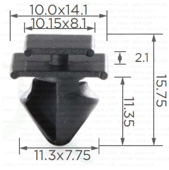 KKD-1863  Щипка странична лайстна врата Renault