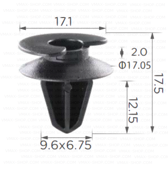 KKD-1913 Щипка крепеж панел врата Opel