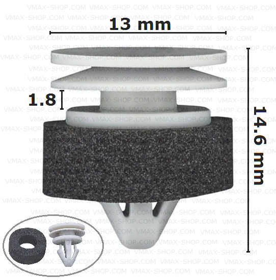 KKD-1966 Щипка уплътнения на предните и задните врати Audi