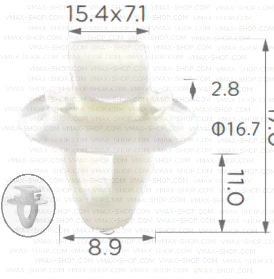 KKD-1975 Щипка панел врата Lancia
