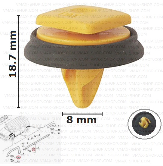 KKD-1983 Щипка калници и лайстни външни прагове врати Jeep