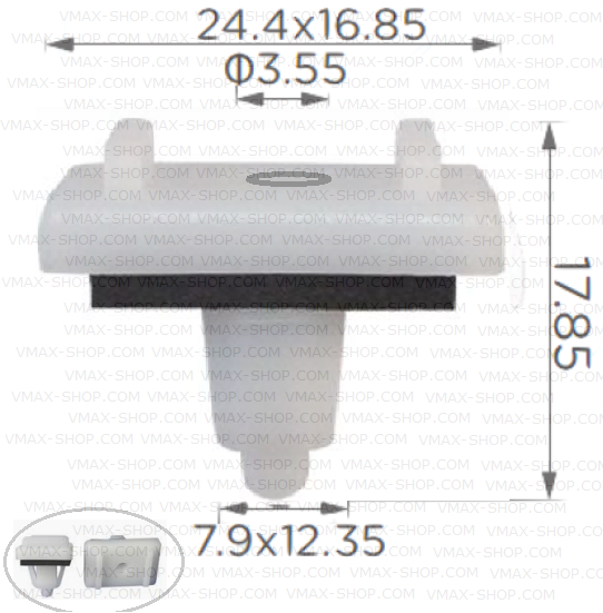 KKD-1993 Щипка лайстна праг под вратите Kia