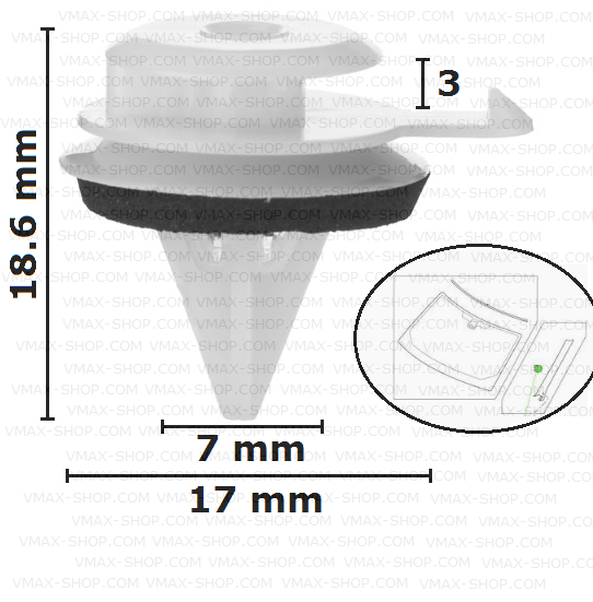 KKD-1995 Скоба за предно стъкло лайсна Land Rover