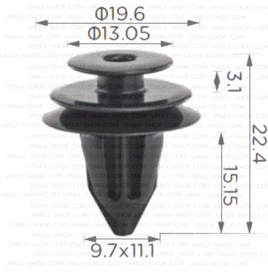 KKD-1998 Щипка лайстна за предно стъкло и калник Lexus