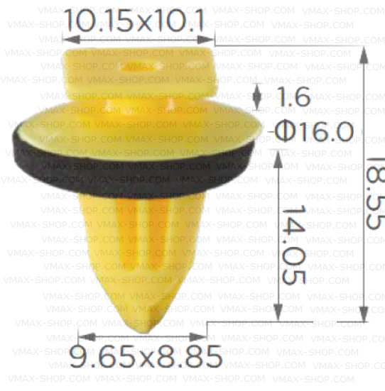 KKD-1999 Щипка кора врата лайстна на калник Toyota