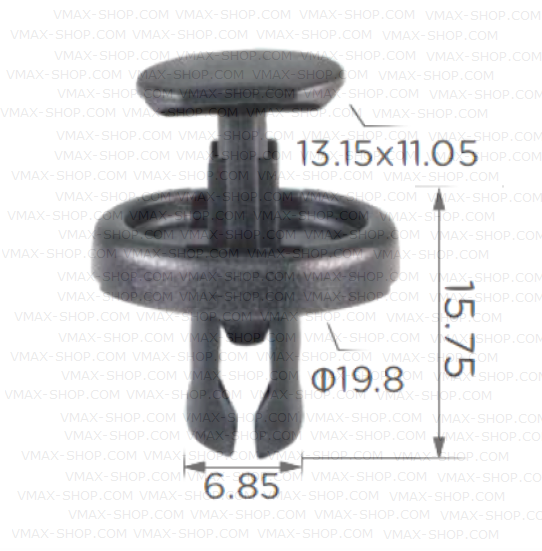 KKD-2000 Щипка за радиаторна решетка калници праг под вратата Toyota