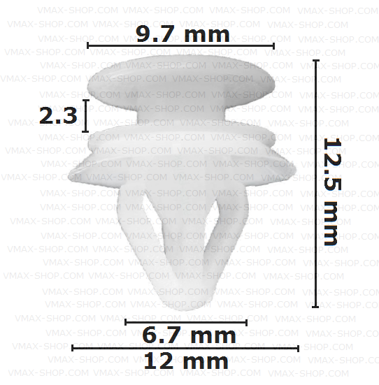 KKD-2024 Щипка триъгълен пластмасов капак огледало Opel Astra F