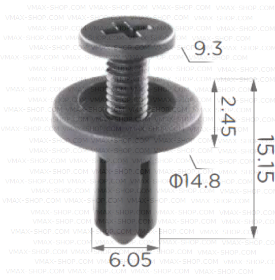 KKD-2049 Щипка предпазна лайстна подкалници Toyota