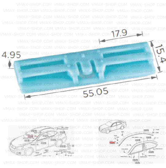 KKD-2051 Щипка лайстна таван и лайстна предно стъкло Toyota