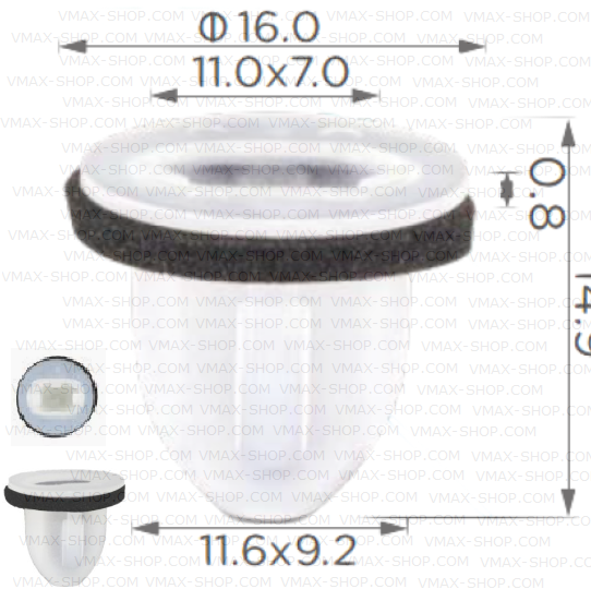 KKD-2057 Щипка за монтаж на задни светлини Toyota