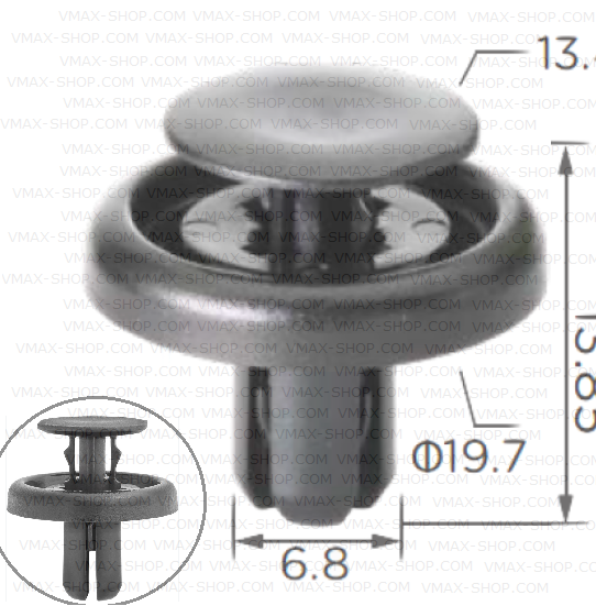 KKD-2062 Щипка за броня калник облицовка Toyota