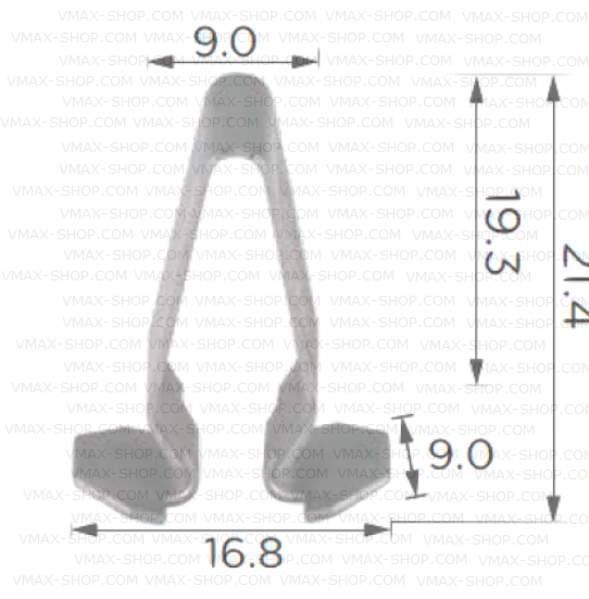 KKD-2066 Щипка за багажник и интериор VW