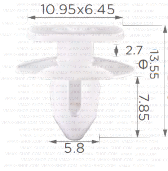 KKD-2068 Щипка пластмасов капак странично огледало VW