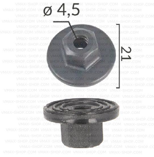 KKD-2077 Щипка звукоизолация капак предното стъкло броня VW